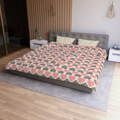 Rustic Hearts Microfiber Duvet Cover