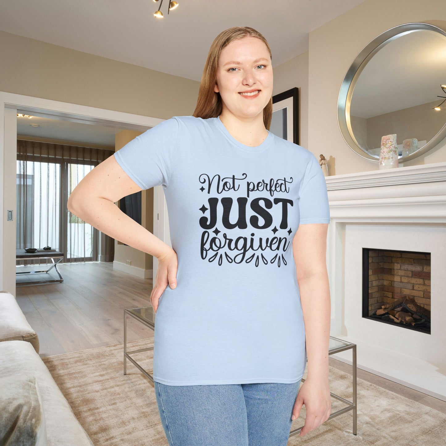 Not Perfect Just Forgiven Adult T-shirt