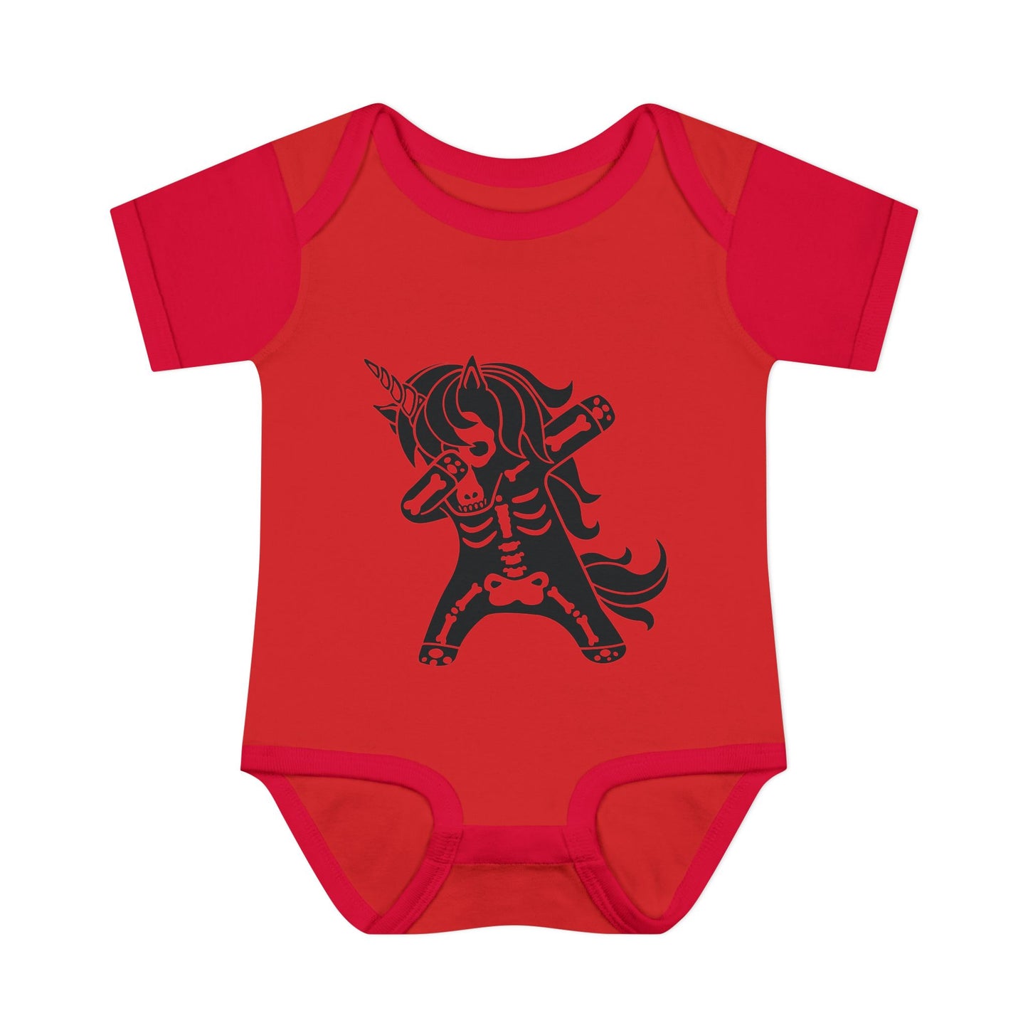 Dabbing Unicorn Skeleton Infant Baby Rib Bodysuit