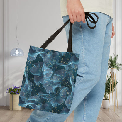 Midnight Sheer & Lace Canvas Tote Bag