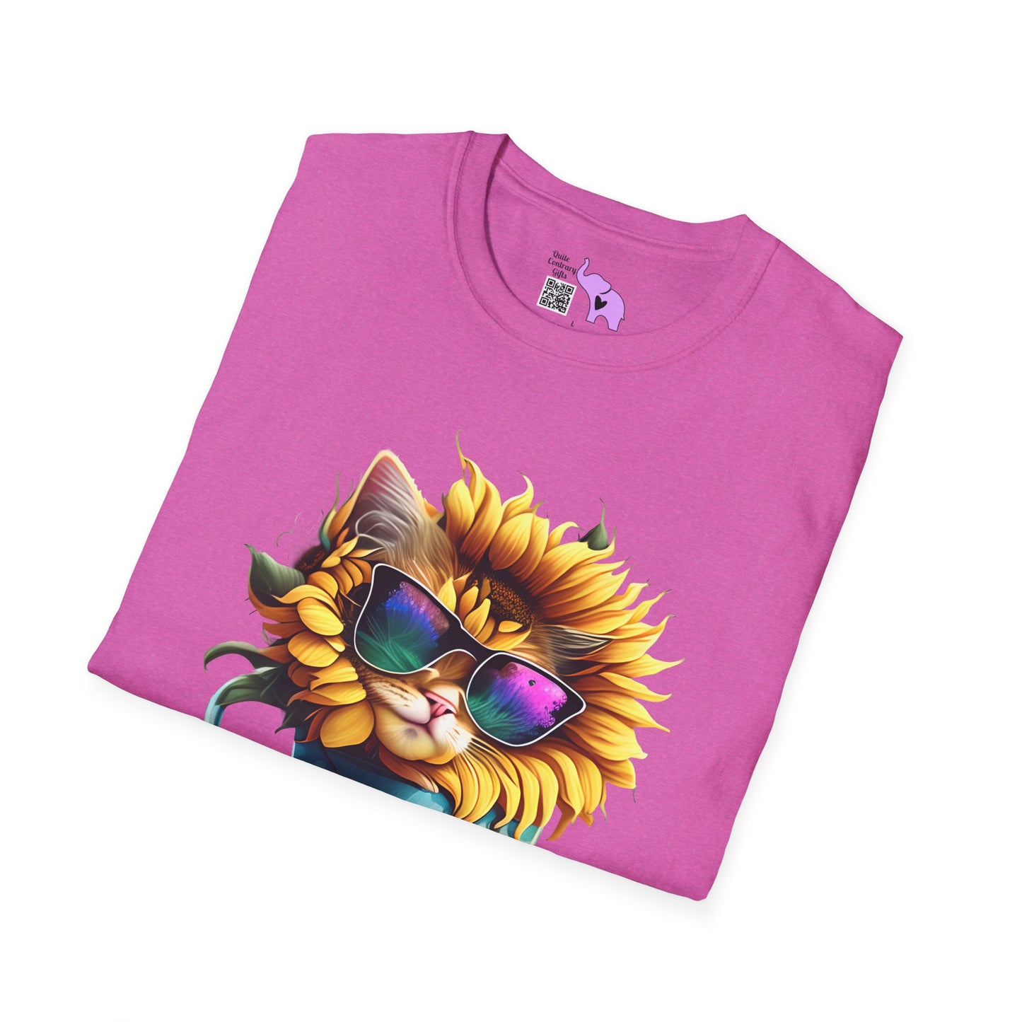 Cool Sunflower Kitten 1 Adult T-shirt