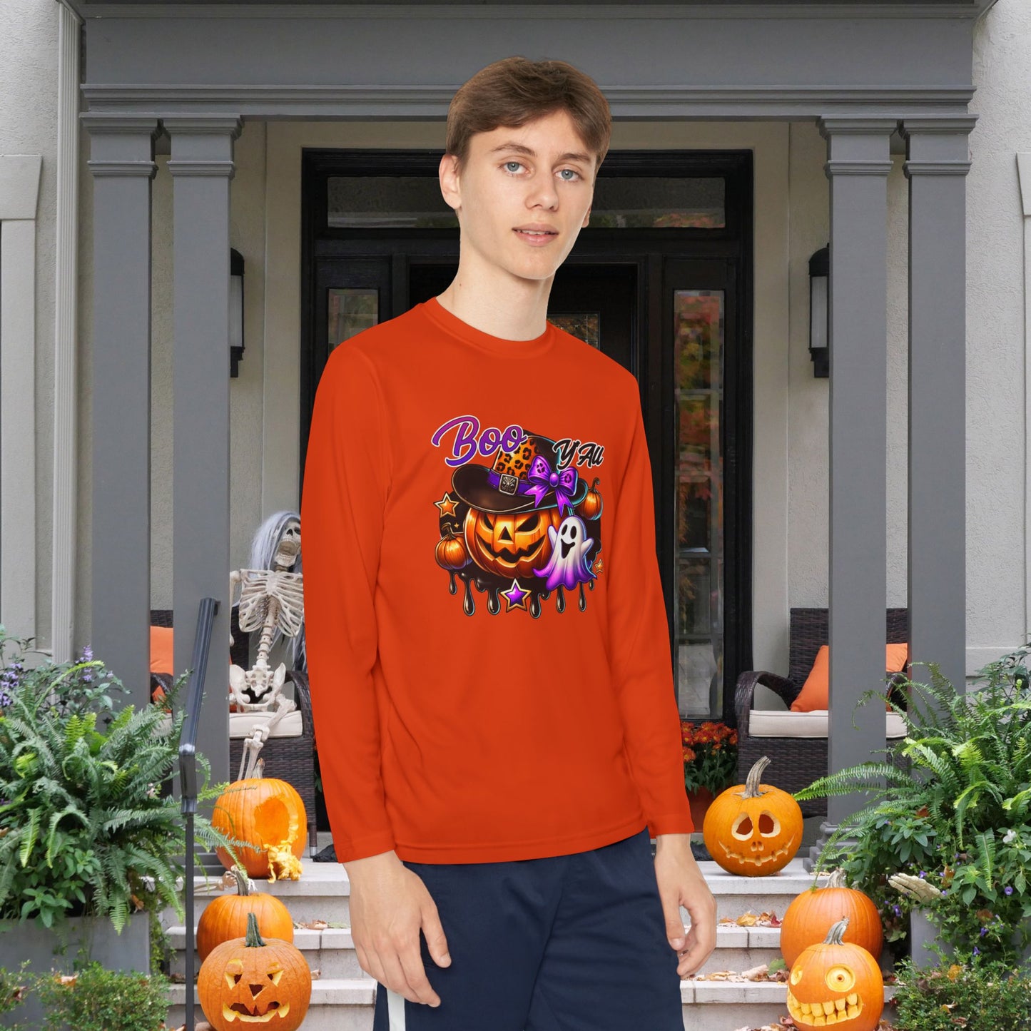 Boo Y'all Youth Long Sleeve Tee