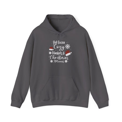 Hot Cocoa, Cozy Blankets & Christmas Movies Adult Heavy Blend™ Hooded Sweatshirt