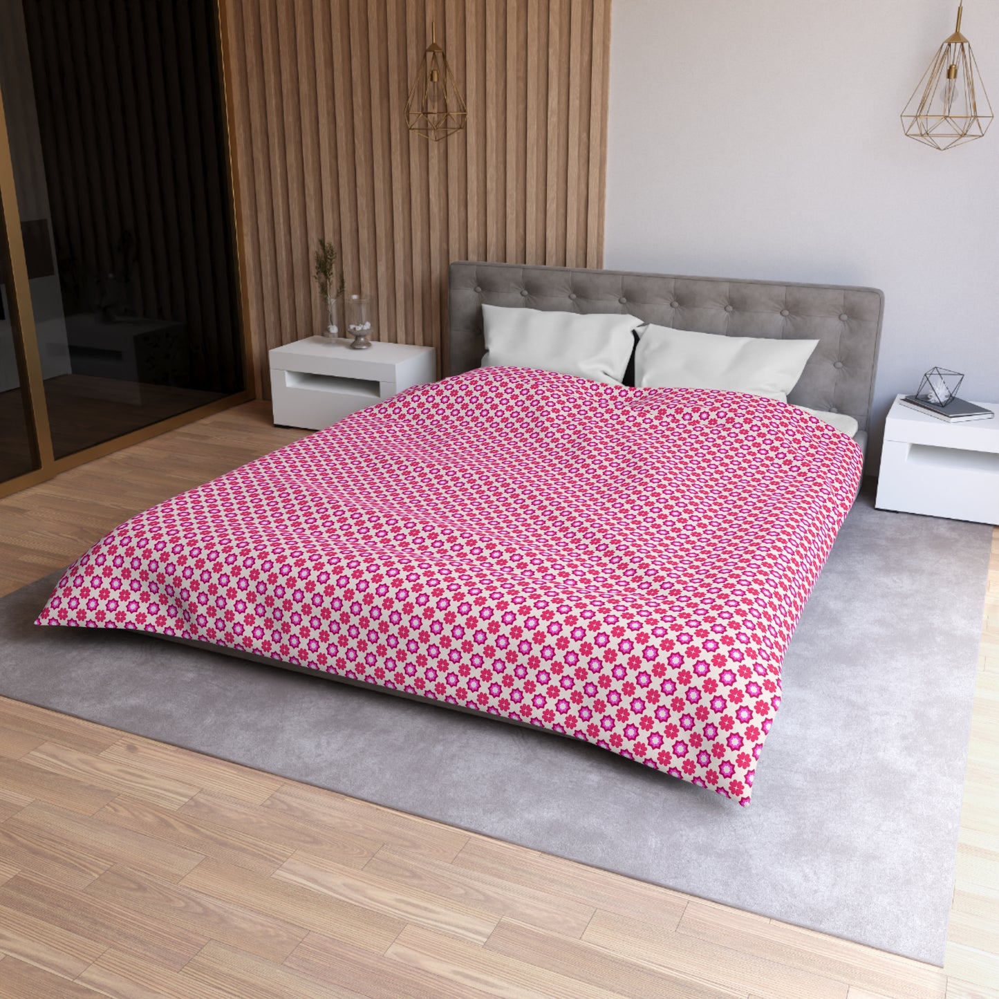 Rosy Star Garden Duvet Bedding Set