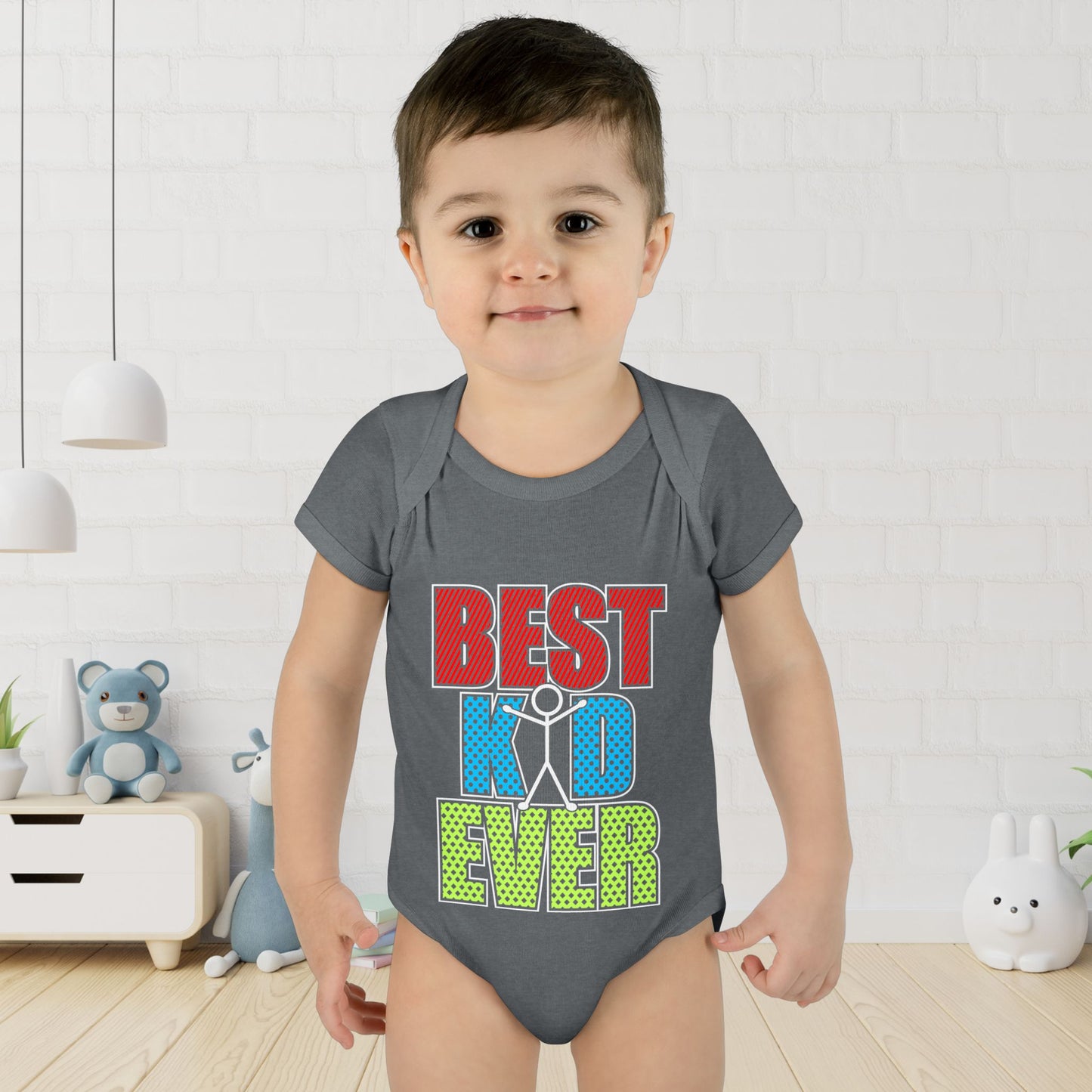 Best Kid Ever (Colorful) Infant Baby Rib Bodysuit