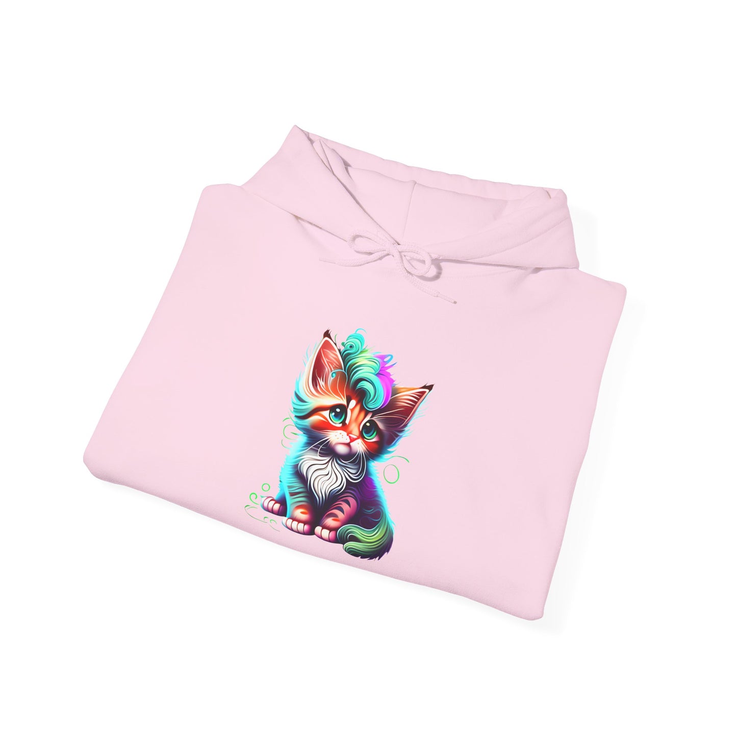Cute Colorful Kitten 2 Heavy Blend™ Hooded Sweatshirt