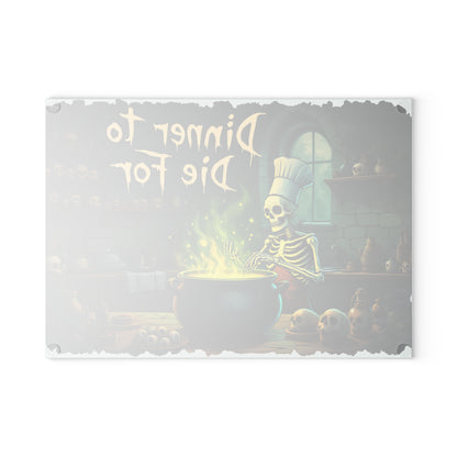 Dinner to Die For Glass Cutting Board