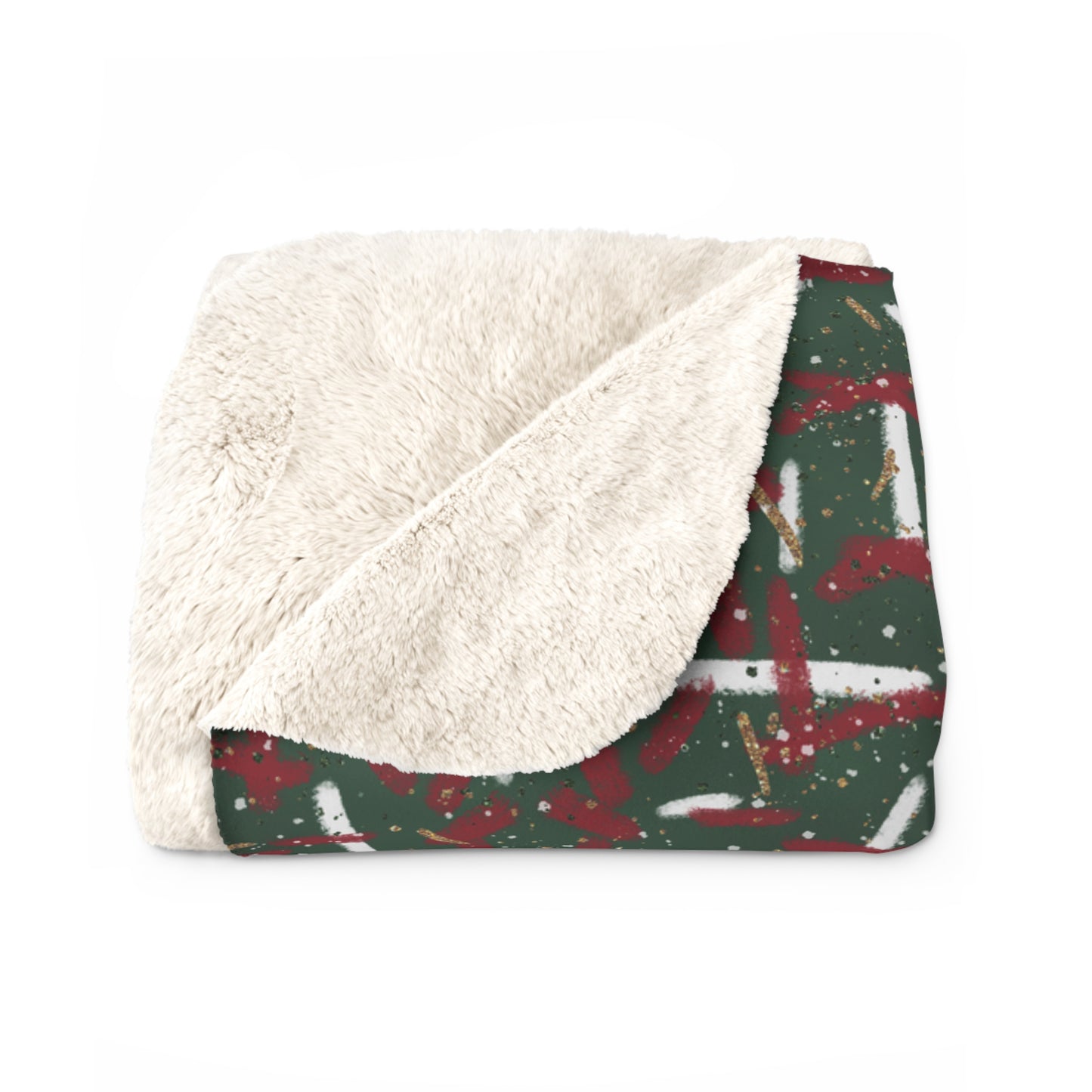 Holiday Brushstrokes Fleece Blanket
