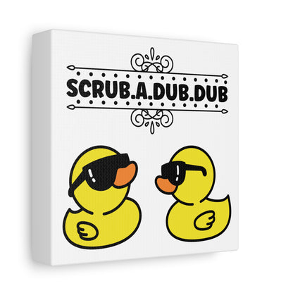 Scrub A Dub Dub w/Ducks Canvas Art