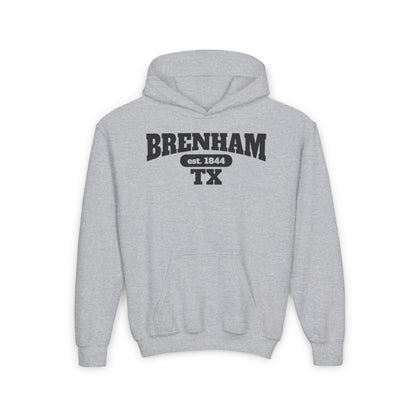 Brenham Tx Est. 1844 Youth Heavy Blend Hoodie