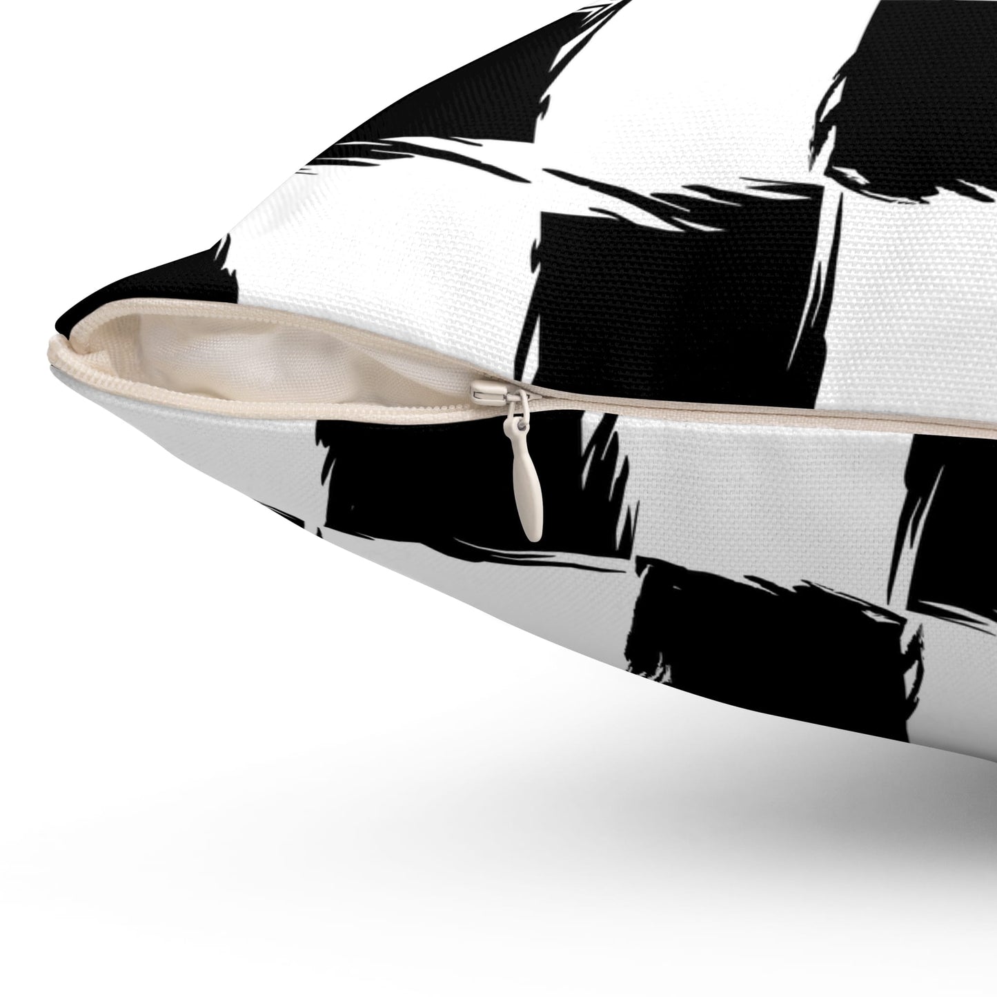 Distorted Check Throw Pillow