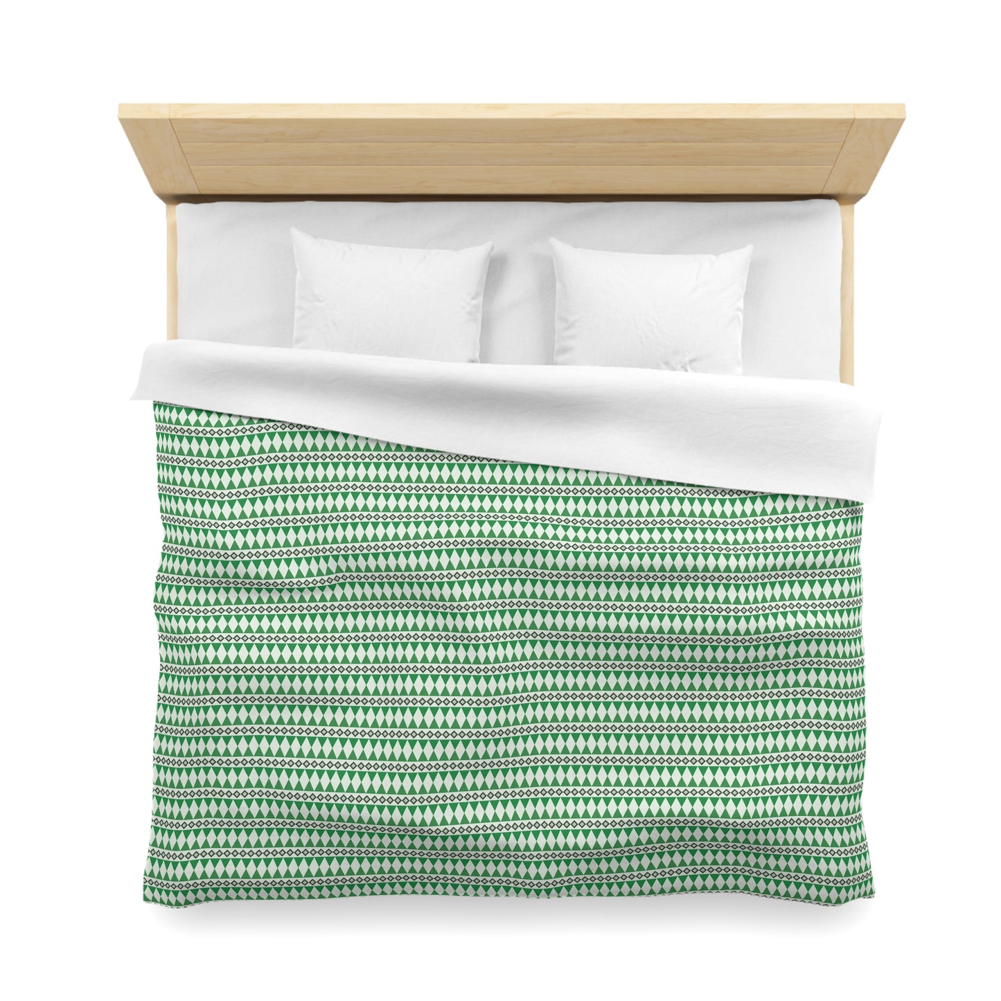 Moss Cairn Stripes Microfiber Duvet Cover