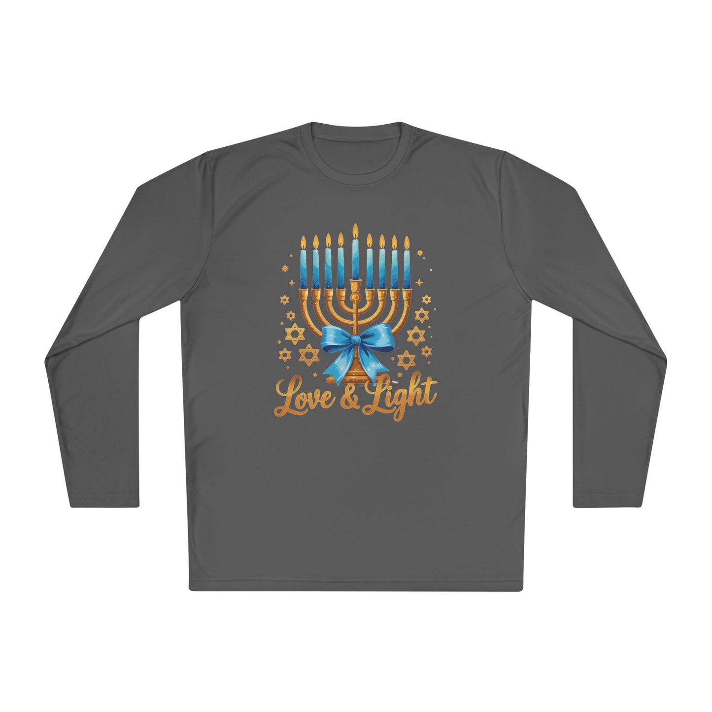 Love & Light Menorah Adult Long Sleeve Tee
