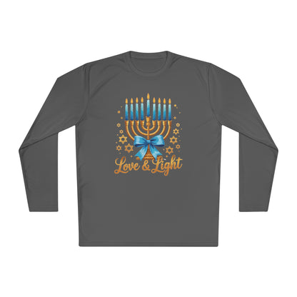 Love & Light Menorah Adult Long Sleeve Tee