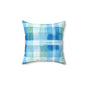 Ocean Sunset Plaid Throw Pillow