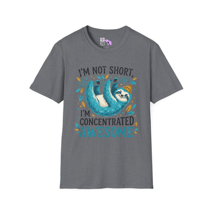 ""I'm Not Short I'm Concentrated Awesome (Sloth on Branch) Adult T-shirt
