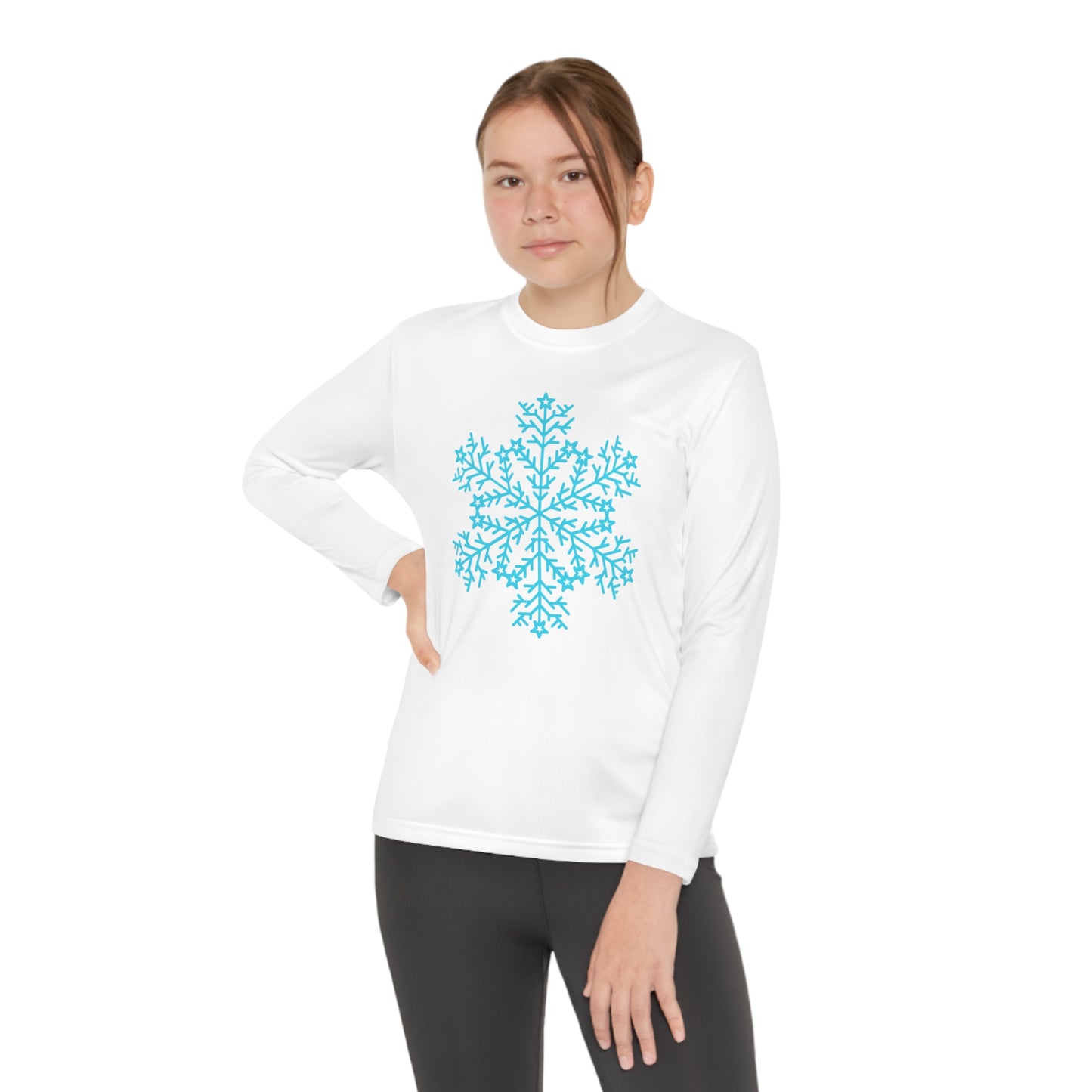 Large Snowflake Youth Long Sleeve Tee