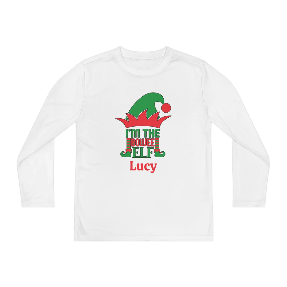 I'm The Boujee Elf Personalized Youth Long Sleeve Tee