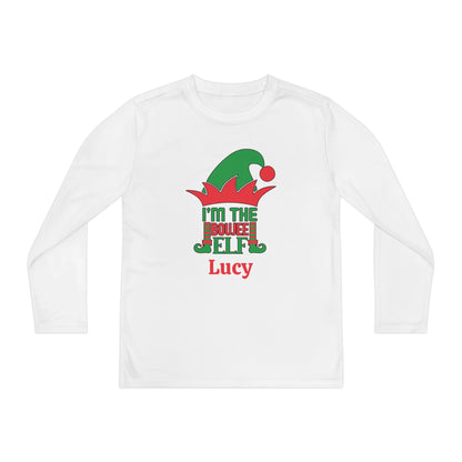 I'm The Boujee Elf Personalized Youth Long Sleeve Tee