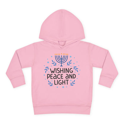 Hanukkah Wishing Peace & Light Toddler Pullover Fleece Hoodie