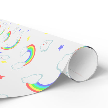 Rainbow Smiles & Stars Wrapping Paper