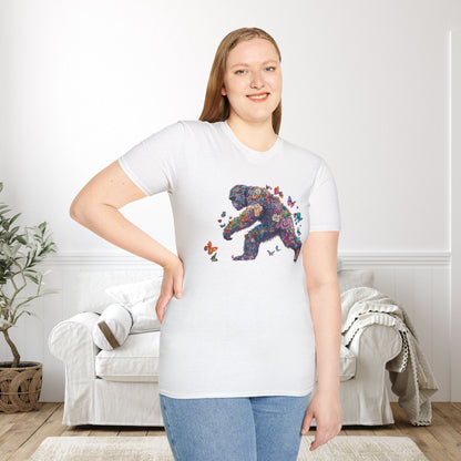 Flowers & Butterflies Bigfoot Adult T-shirt