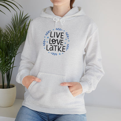 Hanukkah Live Love Latke Adult Heavy Blend™ Hooded Sweatshirt