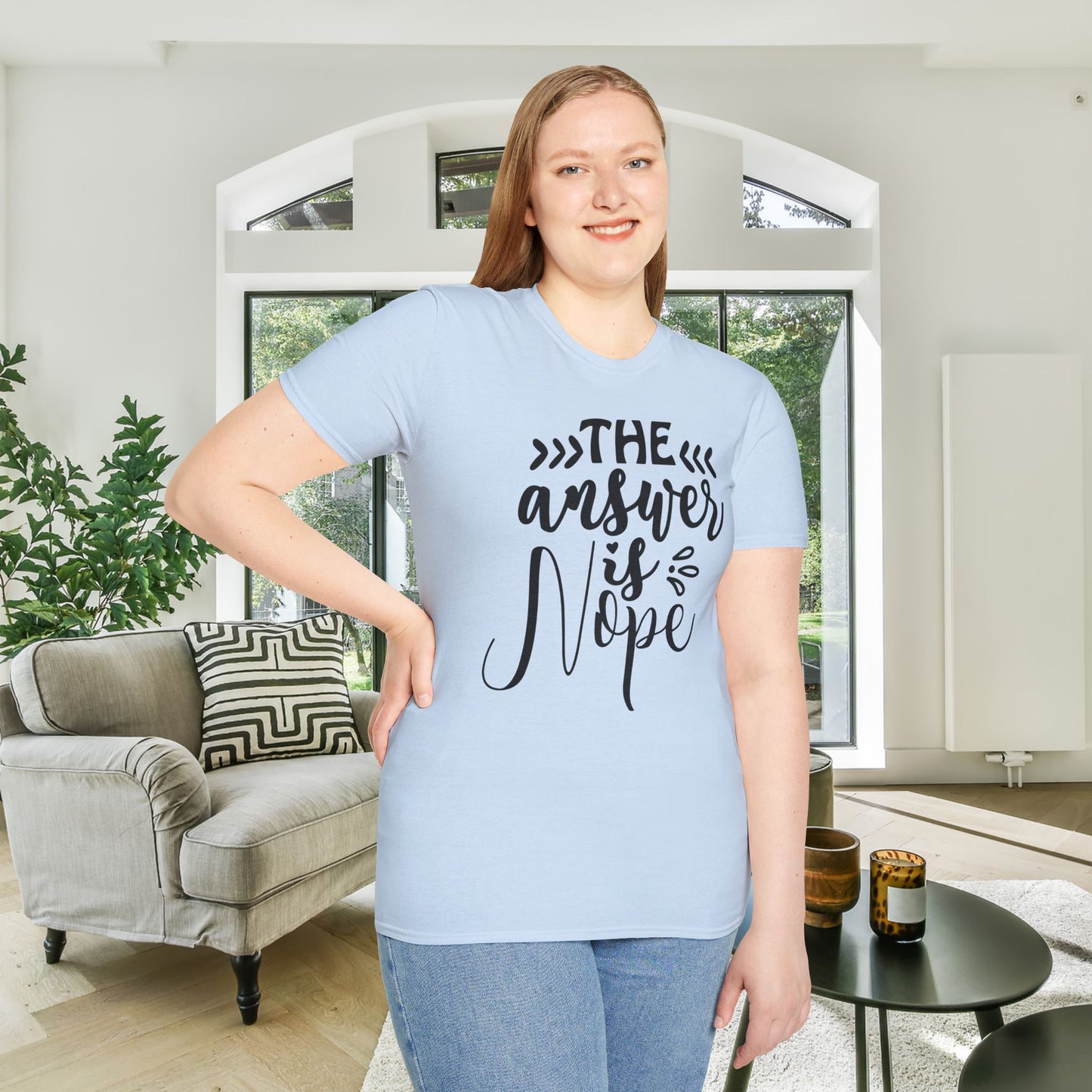 The Answer Is Nope 2 Adult T-shirt