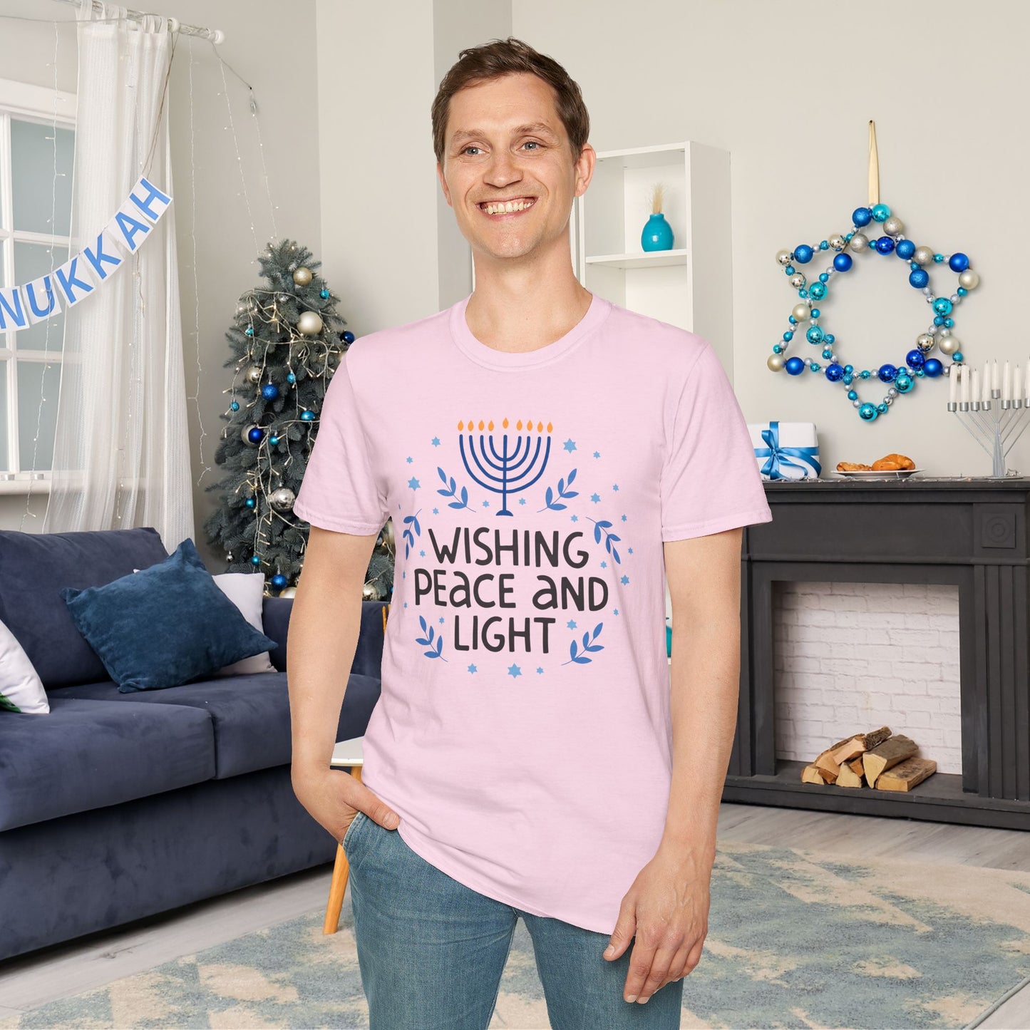 Hanukkah Wishing Peace & Light T-shirt