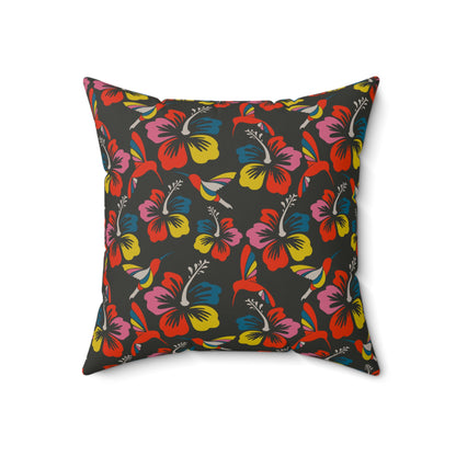 Humming Bloom Throw Pillow