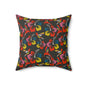 Humming Bloom Throw Pillow