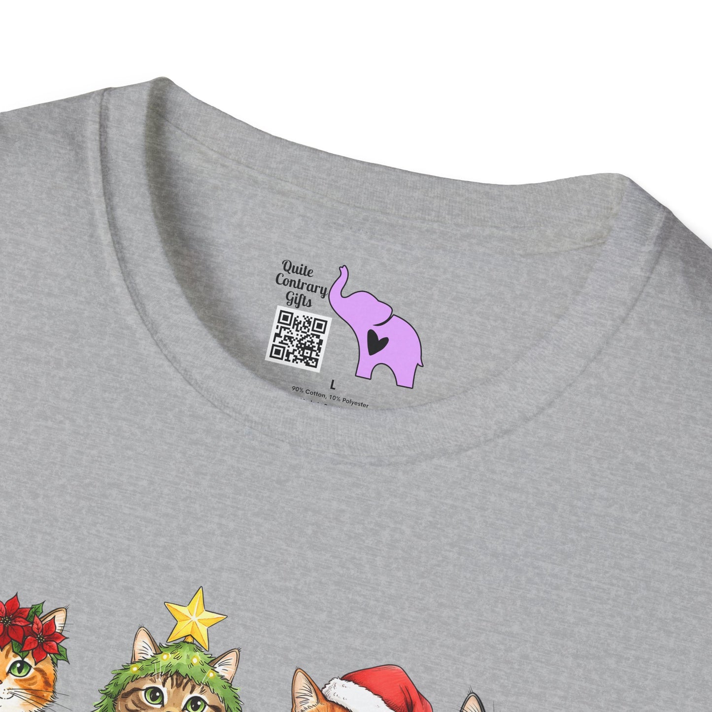 Purrfectly Festive Adult T-shirt