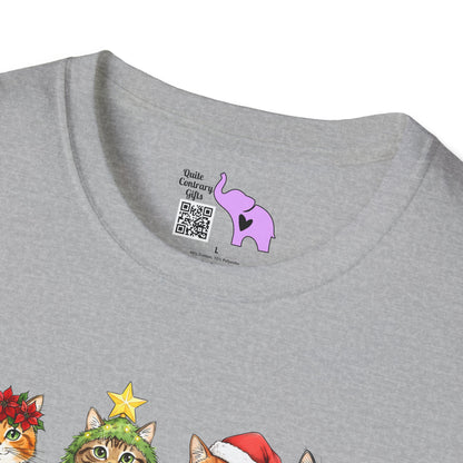 Purrfectly Festive Adult T-shirt