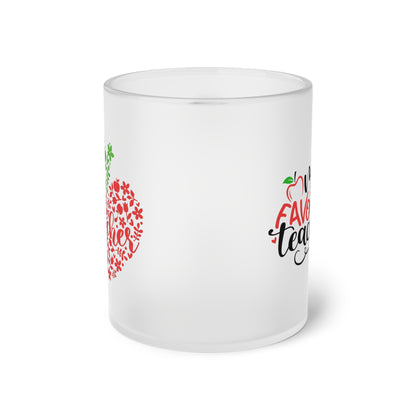 My Favorite Teacher Frosted Glass Mug