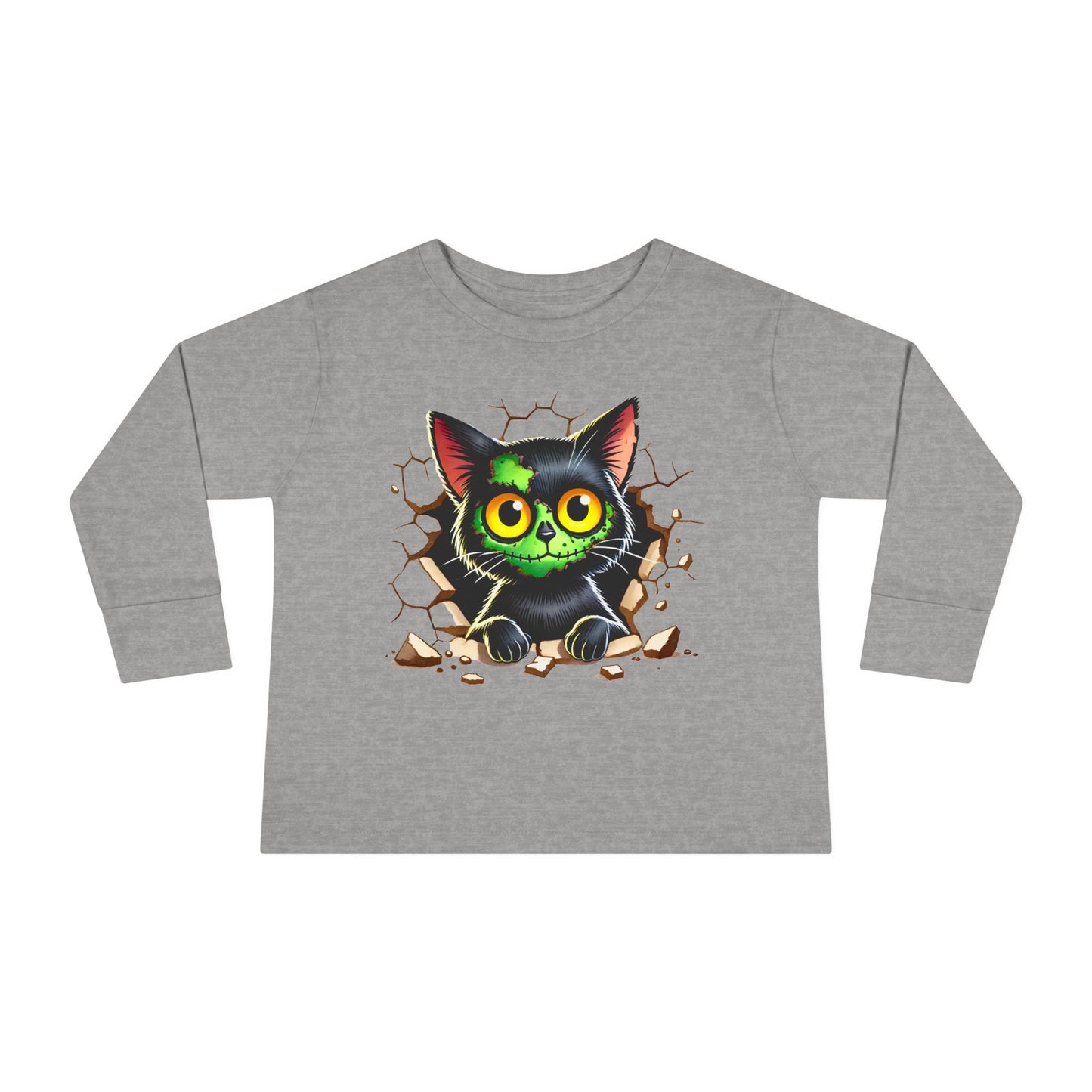 Zombie Kitty Toddler Long Sleeve Tee