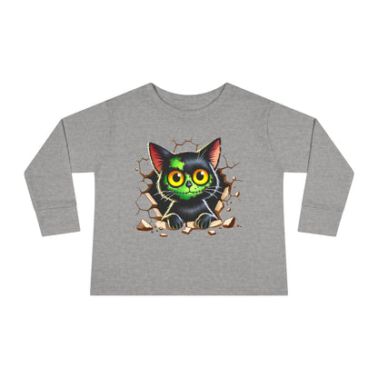 Zombie Kitty Toddler Long Sleeve Tee