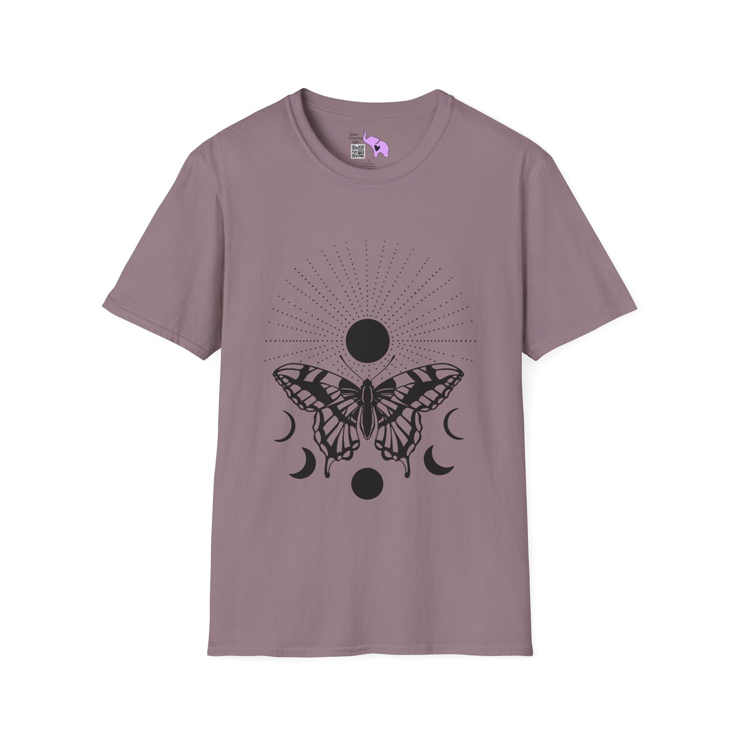 Butterfly w/Sun, Moon, & Stars Adult T-shirt