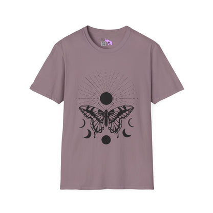 Butterfly w/Sun, Moon, & Stars Adult T-shirt