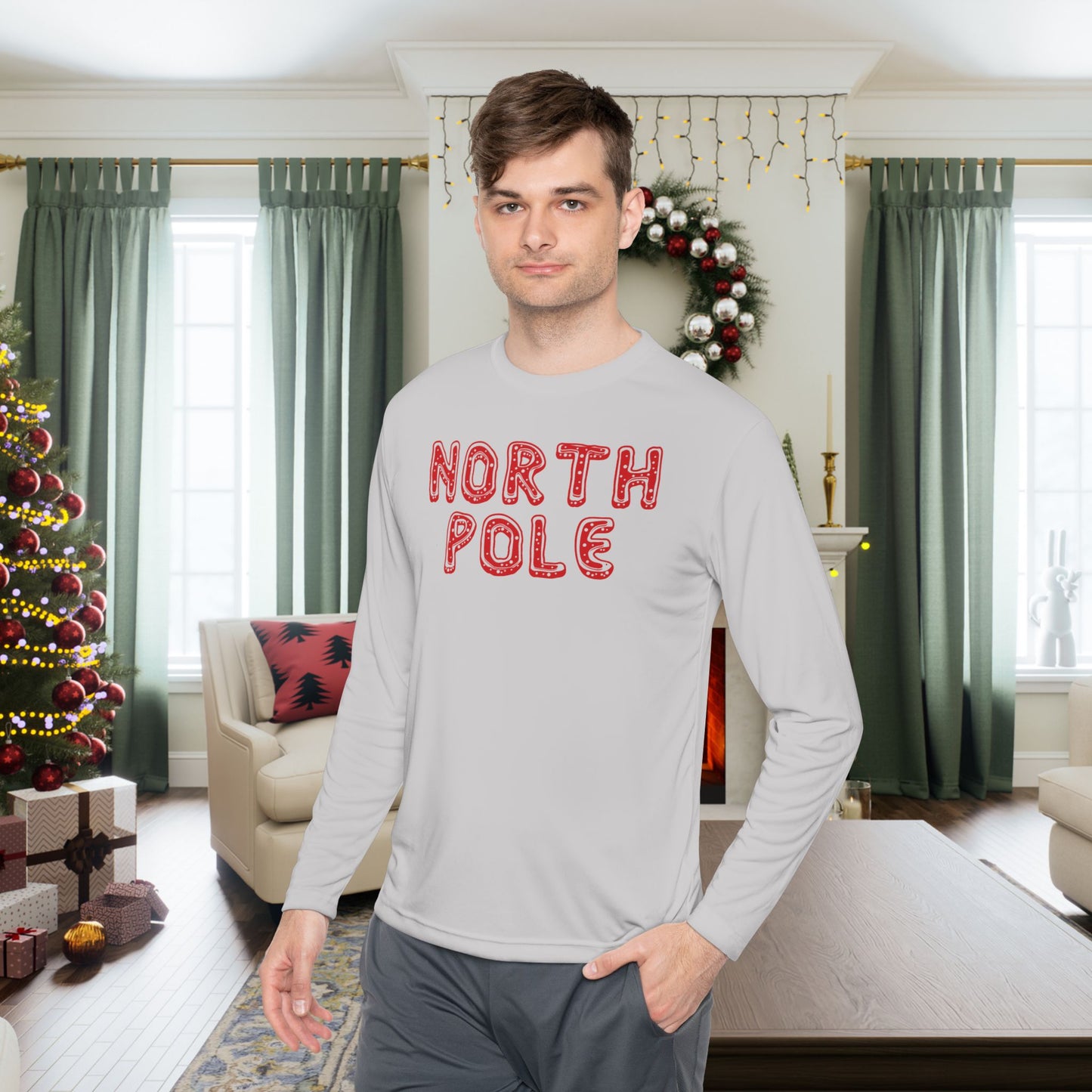 North Pole Adult Long Sleeve Tee