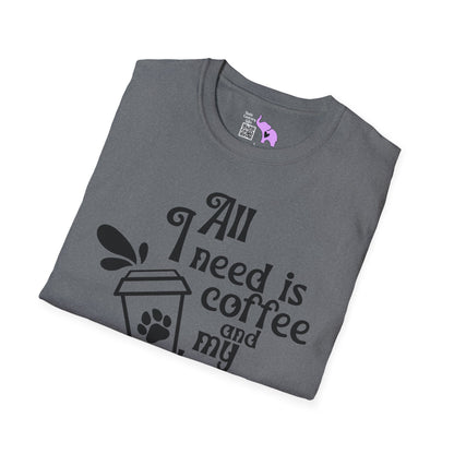 All I Need is Coffee and My Dogss Adult T-shirt