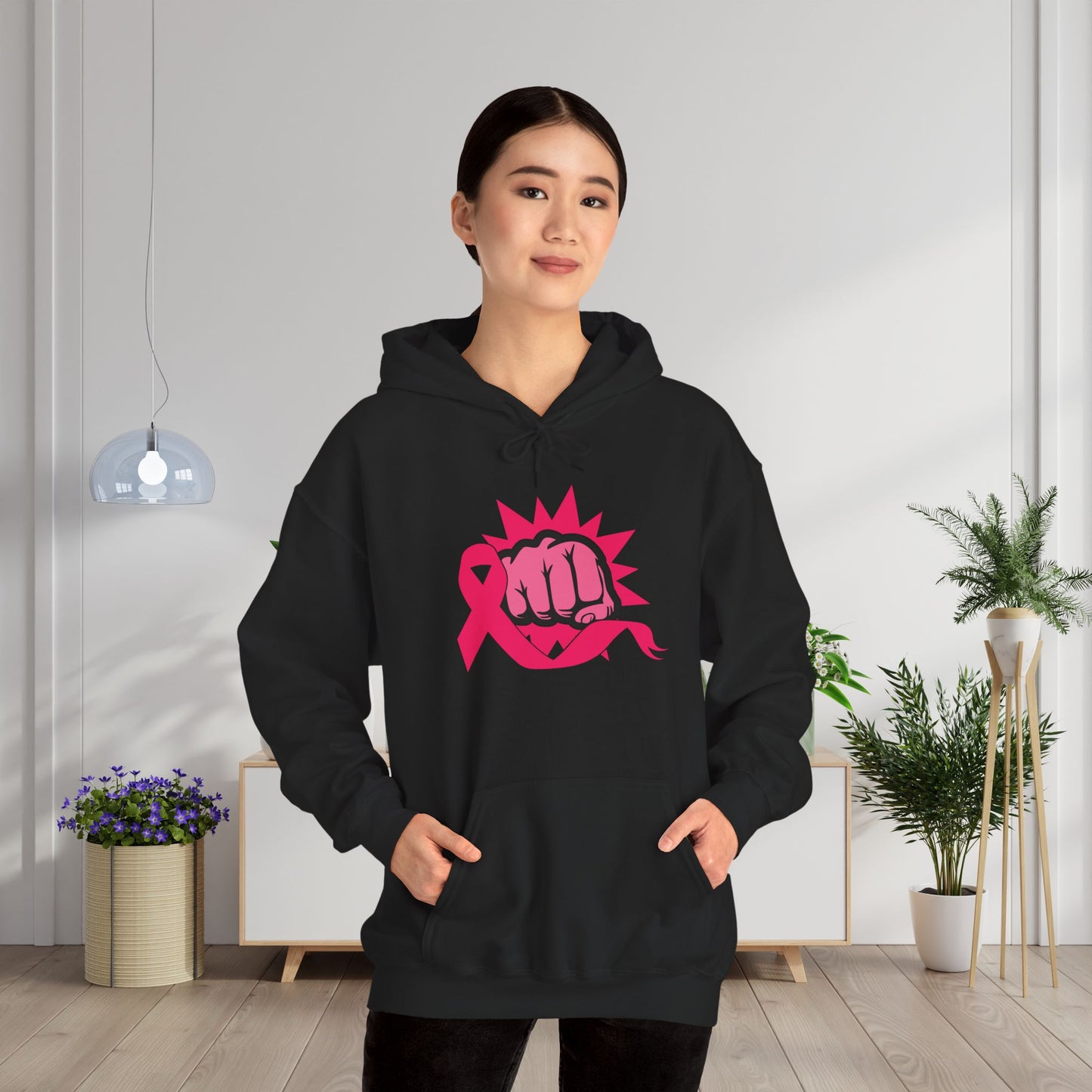 Breast Cancer Warrior Punch Adult Heavy Blend™ Hoodie
