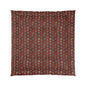 Crimson Gilded Daisies Comforter