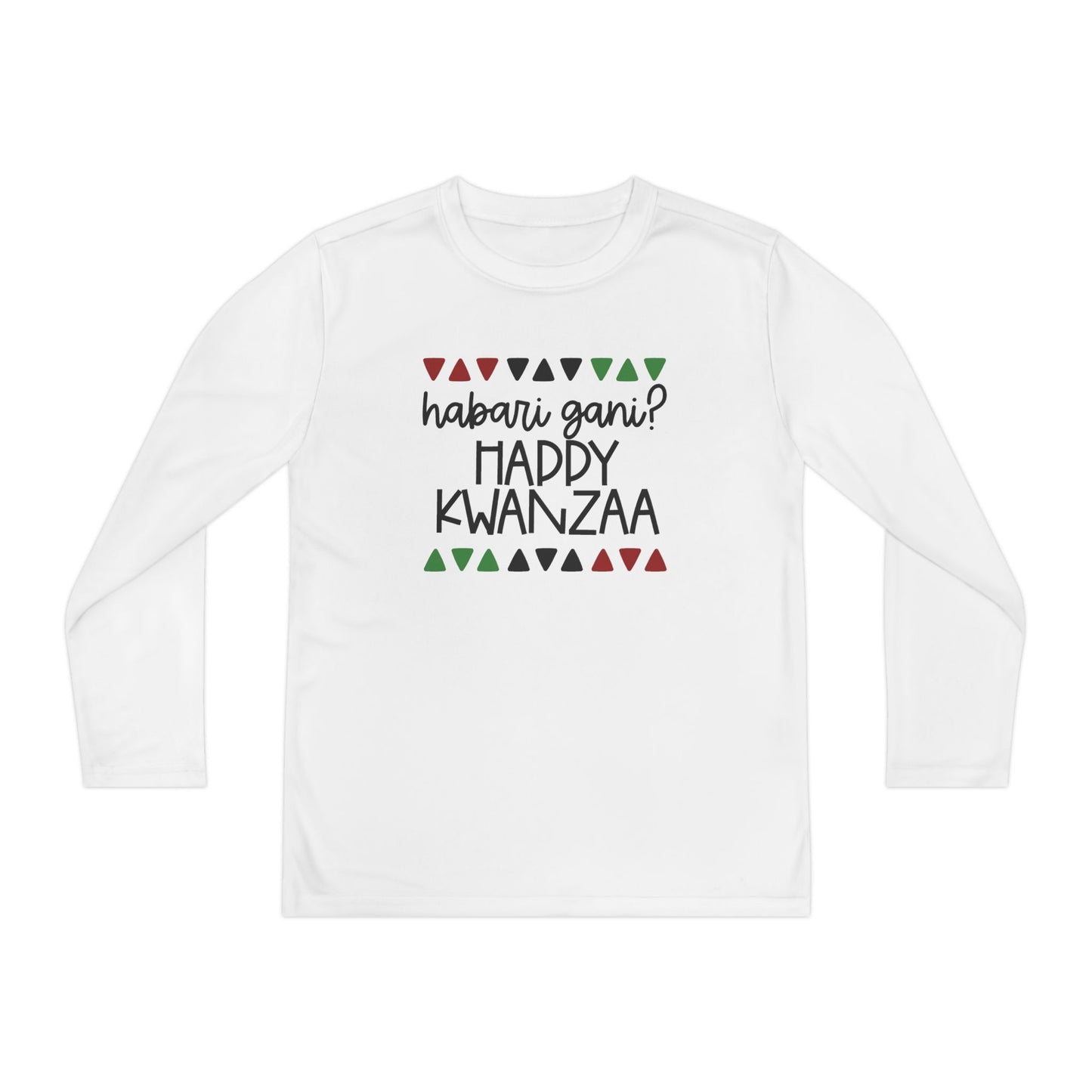 Habari Gani? Happy Kwanzaa Youth Long Sleeve Tee