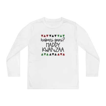 Habari Gani? Happy Kwanzaa Youth Long Sleeve Tee