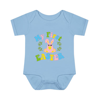My First Easter (2) Infant Baby Rib Bodysuit