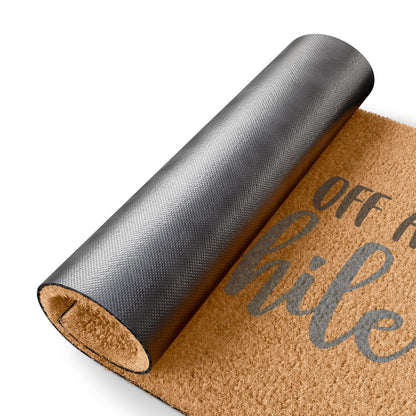 Take Your Shoes Off And Stay Awhile Coconut Fiber Doormat