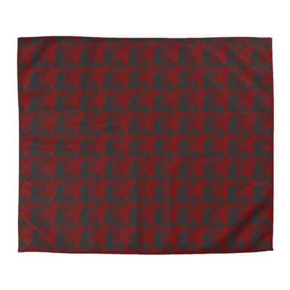 Crimson Flutter Microfiber Duvet Cover