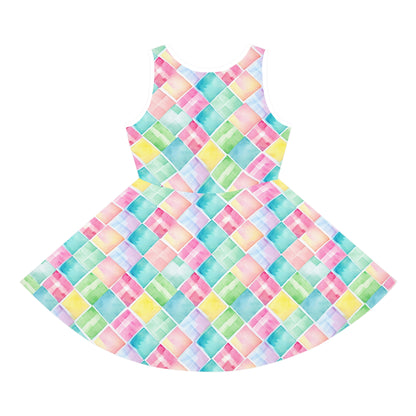 Watercolor Weave Girls Sundress