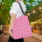 Rosy Star Garden Canvas Tote Bag