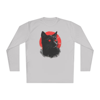 Black Cat Over Moon 2 Adult Long Sleeve Tee